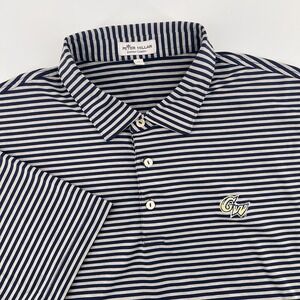 Peter Millar George Washington Polo Size XL Striped Summer Comfort Golf Shirt